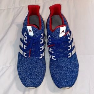 Red, White, and Blue Adidas Tennis Shoes